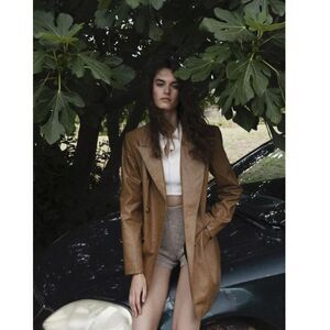 Marei 1988 Nigella Vegan Leather Jacket XS Tan NWT